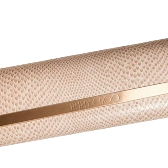 JIMMY CHOO Sunglasses Hard Case  Taupe Embossed Snakeskin with Gold Logo - Picture 11 of 13